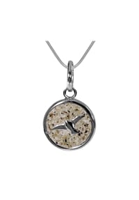 DUR® - Kette mit Anhänger , Freiheit - Strandsand , Silber 925/000 - silber