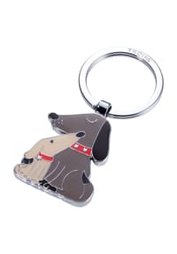 TROIKA® - Schlüsselanhänger "Hund & Welpe" - BRAUN/BEIGE