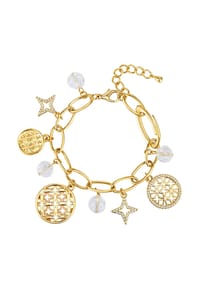 Luluandjane - Damen Armband aus Metall-Legierung in Gelbgold mit verziert mit Kristallen von Swarovski® - gelbgold