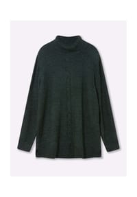 sheego - Rollkragenpullover - moos-meliert