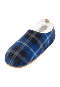 normani® - Herren-Slipper Hausschuhe Karo - Blau