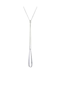 elli. - Halskette Y Rock Crystal Tropfen 925 Sterling Silber - Silber
