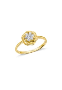MONCARA - Damen Ring, 585er Gold, 7 Diamanten zus. ca. 0,22 Karat - Gelbgold