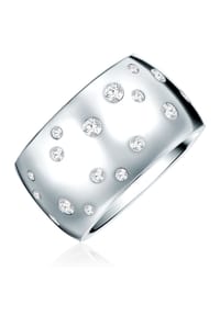 Rafaela Donata - Damen Ring aus Edelstahl in Silber mit verziert mit Kristallen von Swarovski® - silber