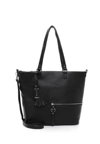 Tamaris NELE - Shopper, Reißverschluss, Anhänger, für Damen - 100 BLACK