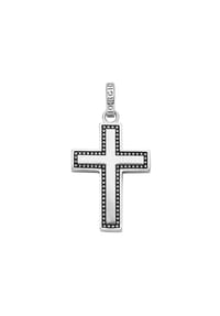GIORGIO MARTELLO MILANO - Anhänger Kreuz, Rand mit Kugeloptik, Silber 925 - silber