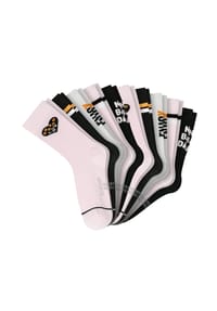 SCHIESSER - Mädchen Socken, 10er Pack - "Legwear Teens", Muster, Baumwolmischung - Rosa/Schwarz/Weiß