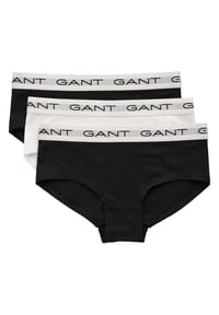 GANT - Mädchen Slips, 3er Pack - HIPSTER BRIEFS 3-PACK, Hüftslip, Cotton Stretch - Grau