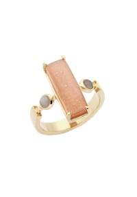 carolin stone - Ring 925/- Sterling Silber 1 Mondstein - gelb