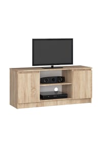 Akord - TV-Lowboard K120 mit 2 Türen und 6 Einlegeböden - artisan-eiche/grau