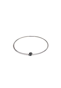 Adelia's - Damen Perlenschmuck Edelstahl Tahiti Perlen Halsreif ( 42 cm ) - silber