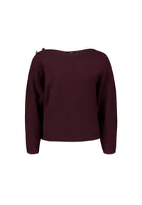 zero - Strickpullover mit Fledermausärmeln - Chocolate Plum