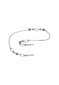 Steuer Modeschmuck - Kette Metall - Silbergrau