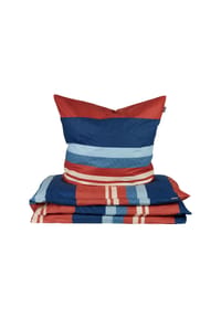 SCHIESSER Renforcé-Bettwäsche-Set Luca in kuschelweicher Baumwoll-Qualität - LUCA - Terracotta und Blau