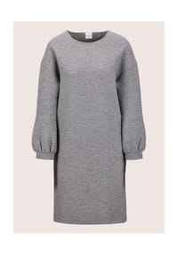 MADELEINE - Lässiges Rundhals-Kleid mit Taschen - steingrau