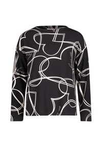 BETTY BARCLAY - Sweatshirt, für Damen - 9812 BLACK/CREAM
