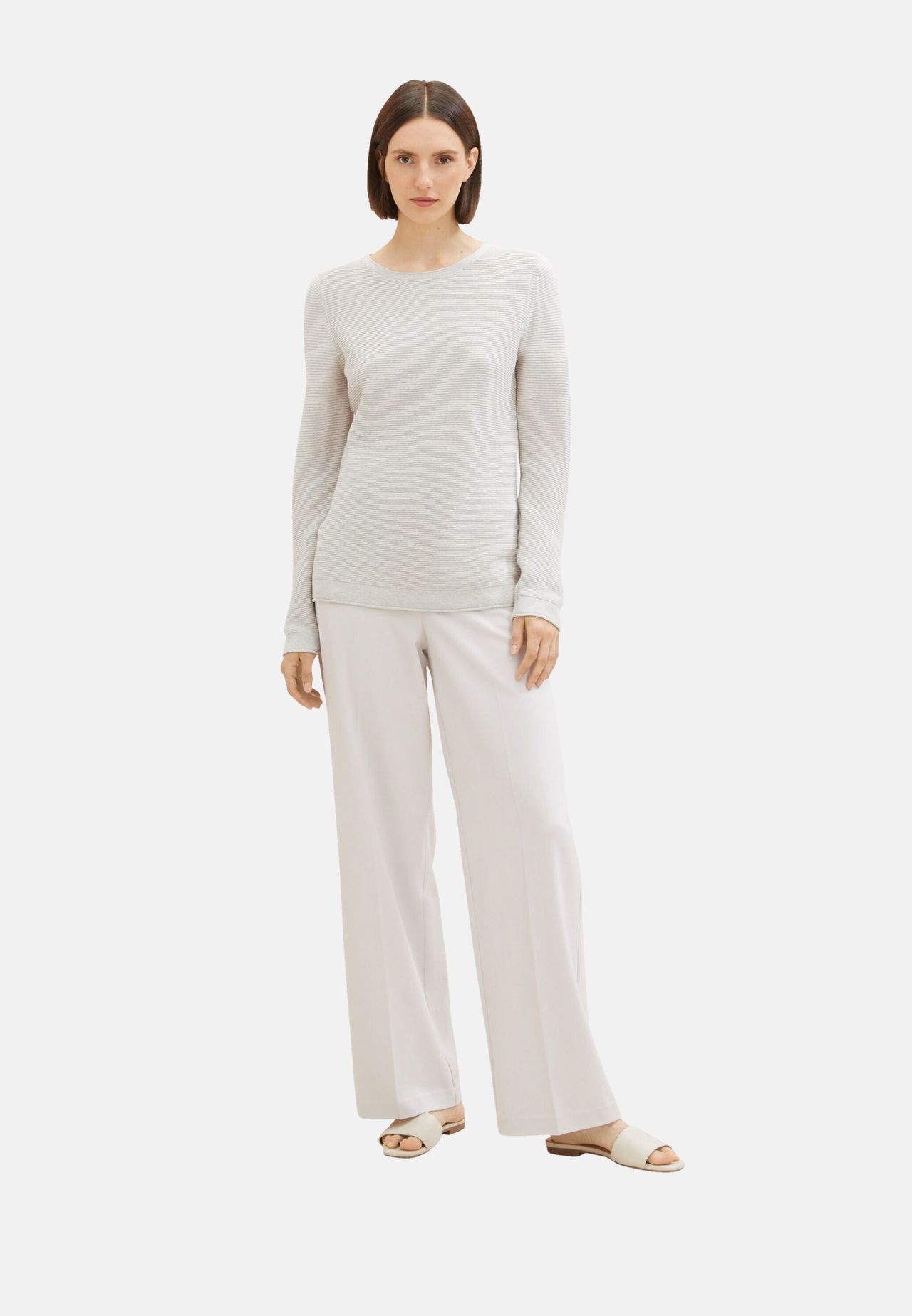 Tom Tailor Strickpullover, Baumwolle, FüR Damen, Beige, M