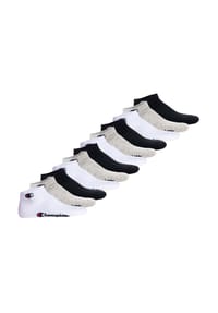 Champion® - Unisex Socken, 12er Pack - Quarter Socken, Basic, Logo - Blau/Weiß/Grau