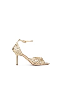 Kazar - Goldfarbene Sandalen mit dünnen Schnürchen - Gold