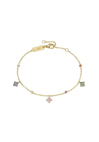 GIORGIO MARTELLO MILANO - Armband mit Behang, farbige Zirkonia, vergoldet, Silber 925 - mehrfarbig