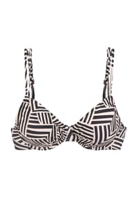 LASCANA - Cleo Bikini-Oberteil, Bügel, verstellbare Doppelträger, für Damen - BLACK/CREME