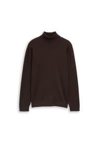 TOM TAILOR - Rollkragenpullover, Baumwolle, für Herren - 29999 BLACK