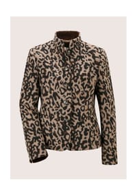 MADELEINE - Jacquard-Blazer im Leo-Muster - dunkeltaupe / schwarz / multicolor