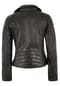 JILANI Damen Lederjacke Bikerjacke Lammnappa schwarz / royalblau Bild 9