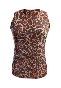 Alba Moda - Weiches Kaschmir-Top im Leo-Look - schwarz / braun