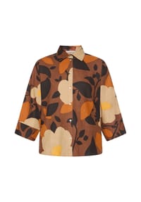 CARTOON - Hemdbluse, Leinenanteil, für Damen - 7876 CAMEL/BROWN