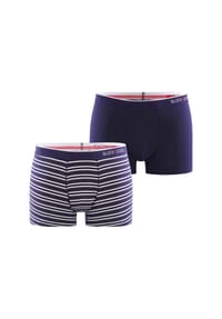 BlackSpade® - Retro Pants Stripes - navy Stripes, navy Solid