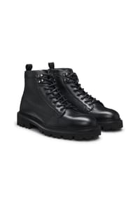 BOSS - Herren Boots - Julyo Halb grhk, Schnürstiefel, gefüttert, Echtleder - Schwarz