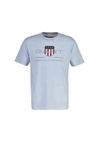 GANT - Herren T-Shirt - REGULAR ARCHIVE SHIELD, Rundhals, kurzarm, Baumwolle, Print - Blau