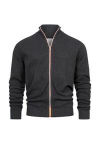 KRONSTADT - Strickjacke KSErik Zip - Black