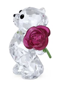 SWAROVSKI KRIS BEAR - Kristallfigur "Eine Rose voller Liebe" - TRANSPARENT