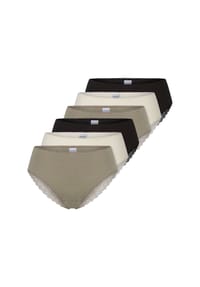 SCHIESSER - Brasilslip Modern - creme,grün,schwarz
