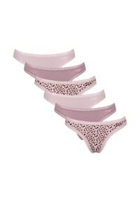 sloggi - Damen Strings, 6er Pack - GO Crush String C6P, Unterhose, Stretch-Baumwolle - Blau
