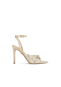 kazar - Goldfarbene Leder-Sandalen mit Absatz - Gold