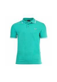 EMPORIO ARMANI - Herren Poloshirt - ESSENTIAL, Pique, Logo, Baumwolle, einfarbig - Blau