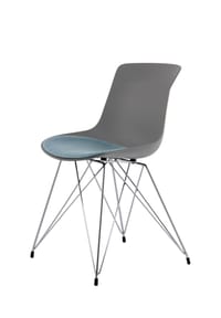 Kayoom - Stuhl Emily 110 2er-Set - hellblau grau – eiche , modern - grau - hellblau