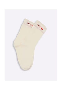 Witt - Damen-Socken - ecru-kirsche