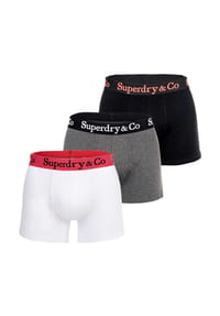Superdry. - Herren Boxershorts, 3er Pack - Trunk Triple Pack, Trunks, Baumwoll-Stretch - Dunkelblau