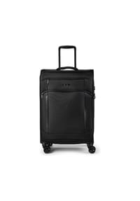 d & n® Travel Line 9804 - Travel Line 9804 4 Rollen Trolley M 68 cm mit Dehnfalte - black