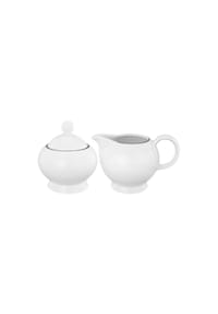 Seltmann Weiden Milch & Zuckerset Lido Black Line 2er Set weiß - LIDO BLACK LINE - weiß