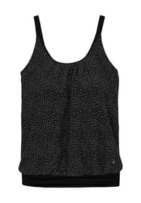 sheego - Tankini-Oberteil - schwarz-weiß-getupft