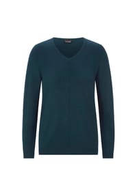 GOLDNER - Kurzgröße:  Baumwollpullover mit V-Ausschnitt - beere