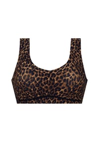 Anita - Damen Bralette - Essentials Art, Bustier, bügellos, mit Schale, Leo-Muster - Schwarz/Braun