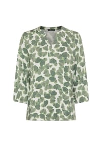 olsen - Shirt mit Tunika-Ausschnitt und Allover-Dessin - Salvia Green