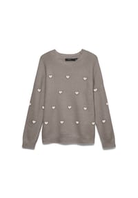 VERO MODA® - Strickpullover Doffy In, Rippbündchen, für Damen - 175680001 MOON ROC