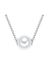 VALERO PEARLS - Damen Kette aus 925/- Sterling Silber in Silber mit Süßwasser-Zuchtperle - silber